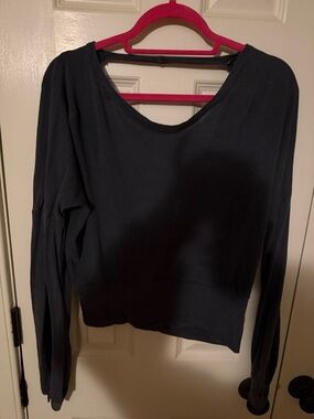 LA made Slate Blue - open back Long Sleeve